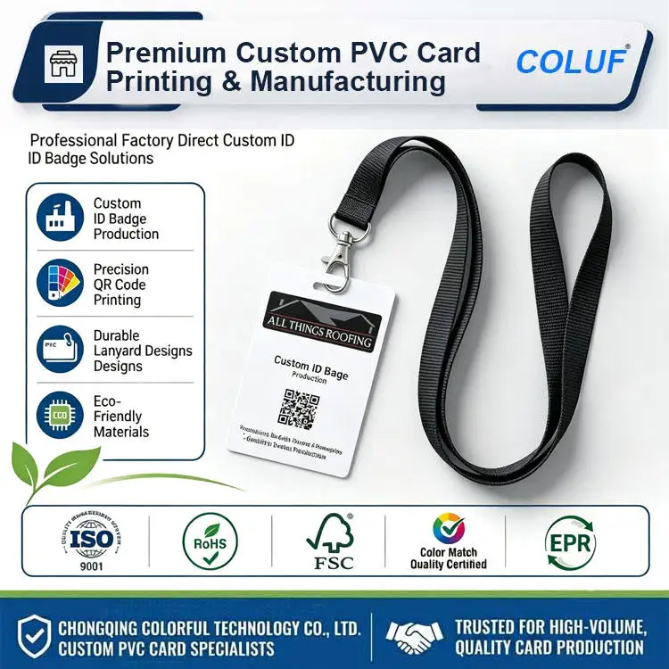 Custom PVC ID Badges 1mm Thick Personalized Name Cards Wholesale For Business Employee Student Event Daily Identification