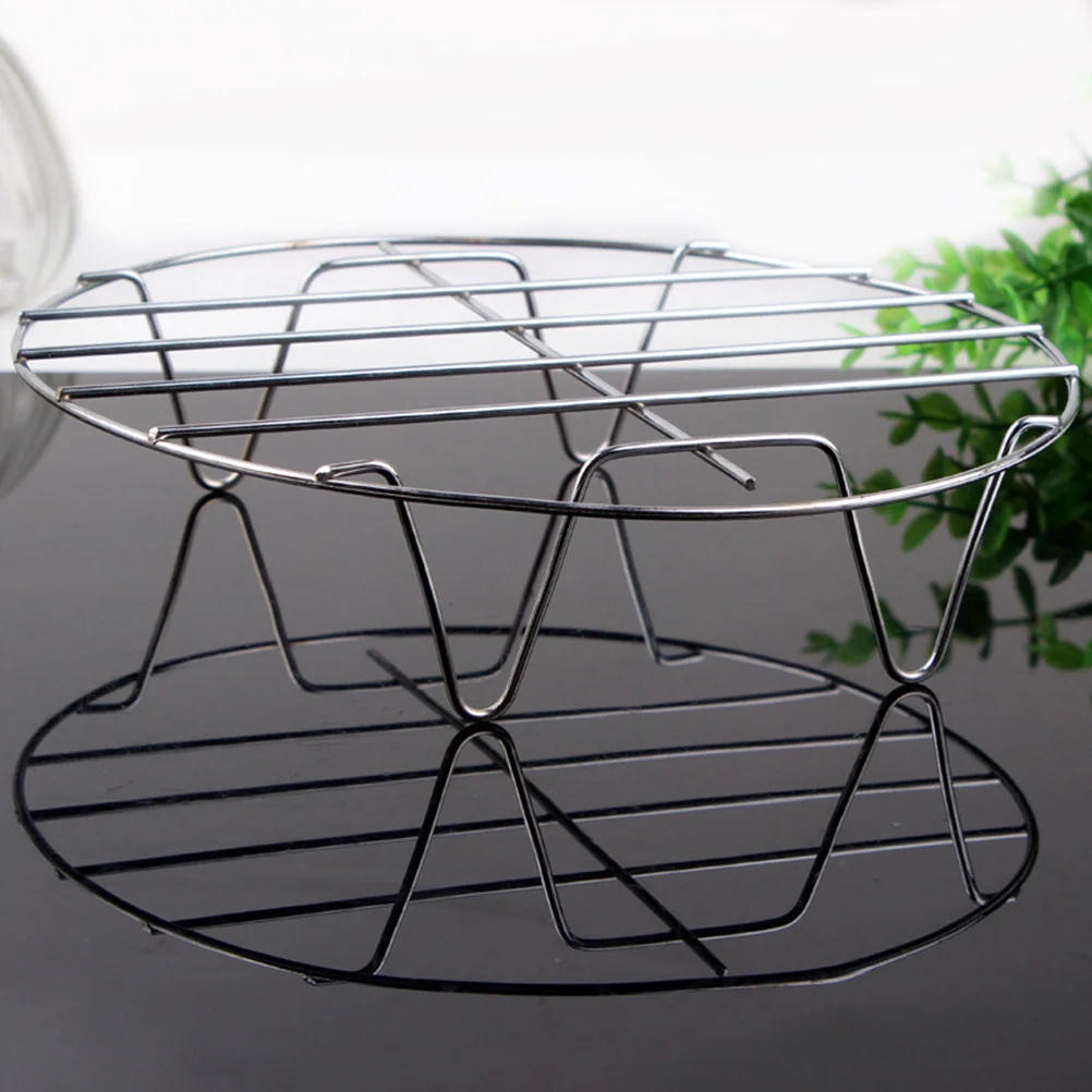 

3Pcs 19Cm Round Steamer Rack Heavy Duty Stainless Steel Fit Most Pots Kitchen Accessory for Steaming Food Retains Nutrients