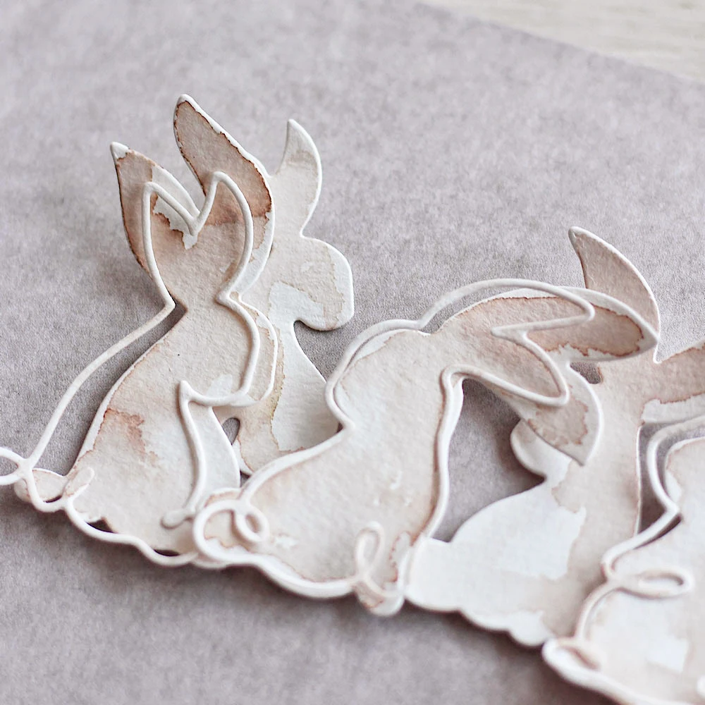 2024 Rabbit New Metal Cutting Dies Decorating Scrapbook Diy Paper Greeting Card Album Mould Embossing Craft 2023 Easter Arrivals