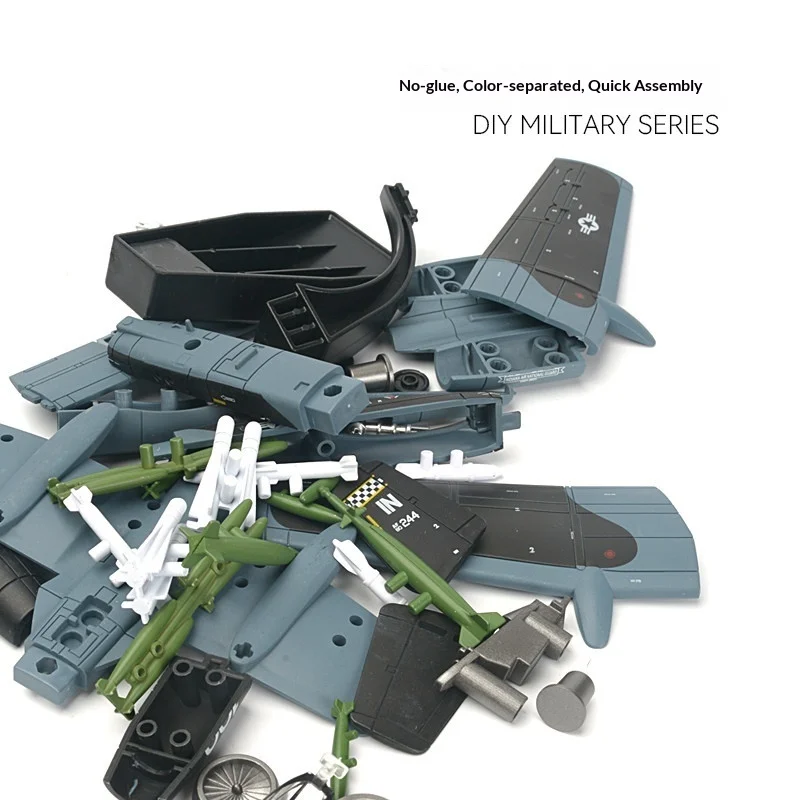 Xujia 1/72 US A-10 Thunderbolt II Close Air Support Attack Aircraft Pre-painted Glue-free Assembly Military Building Block Toy