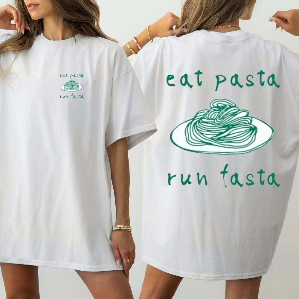 Pasta Makes the chef run fasta - T-shirt Unisex Heavy Cotton Tee gift