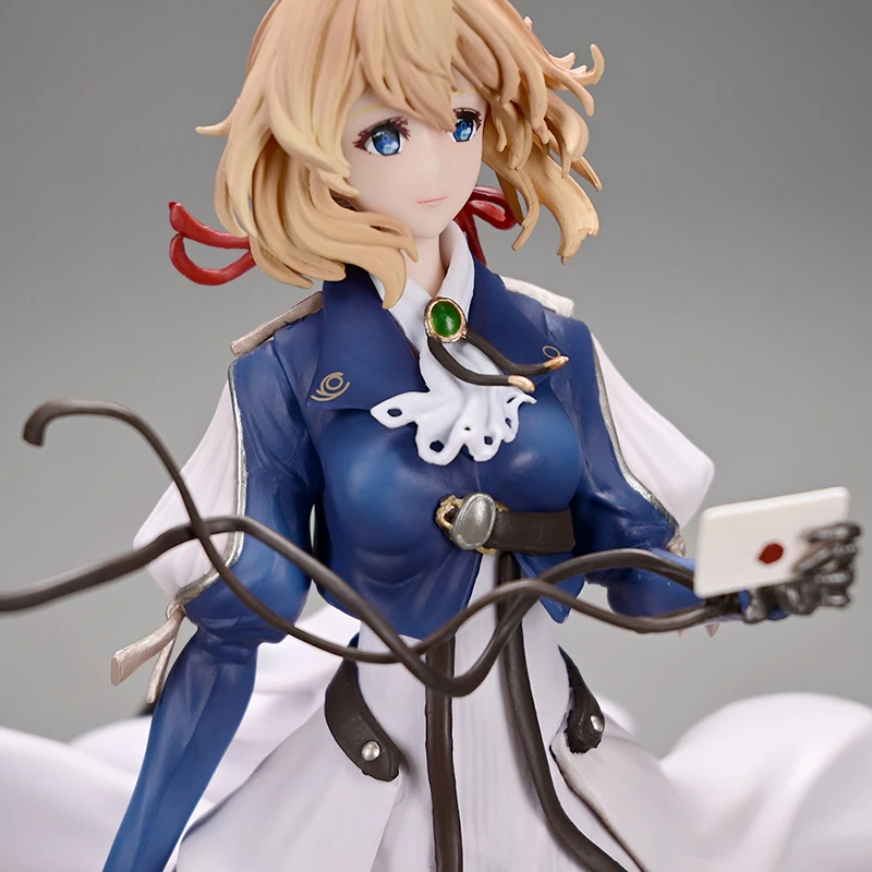 New 25cm Violet Evergarden Handmade Violet Eternal Garden Anime Girl Statue Model Tabletop Decoration Collectibles