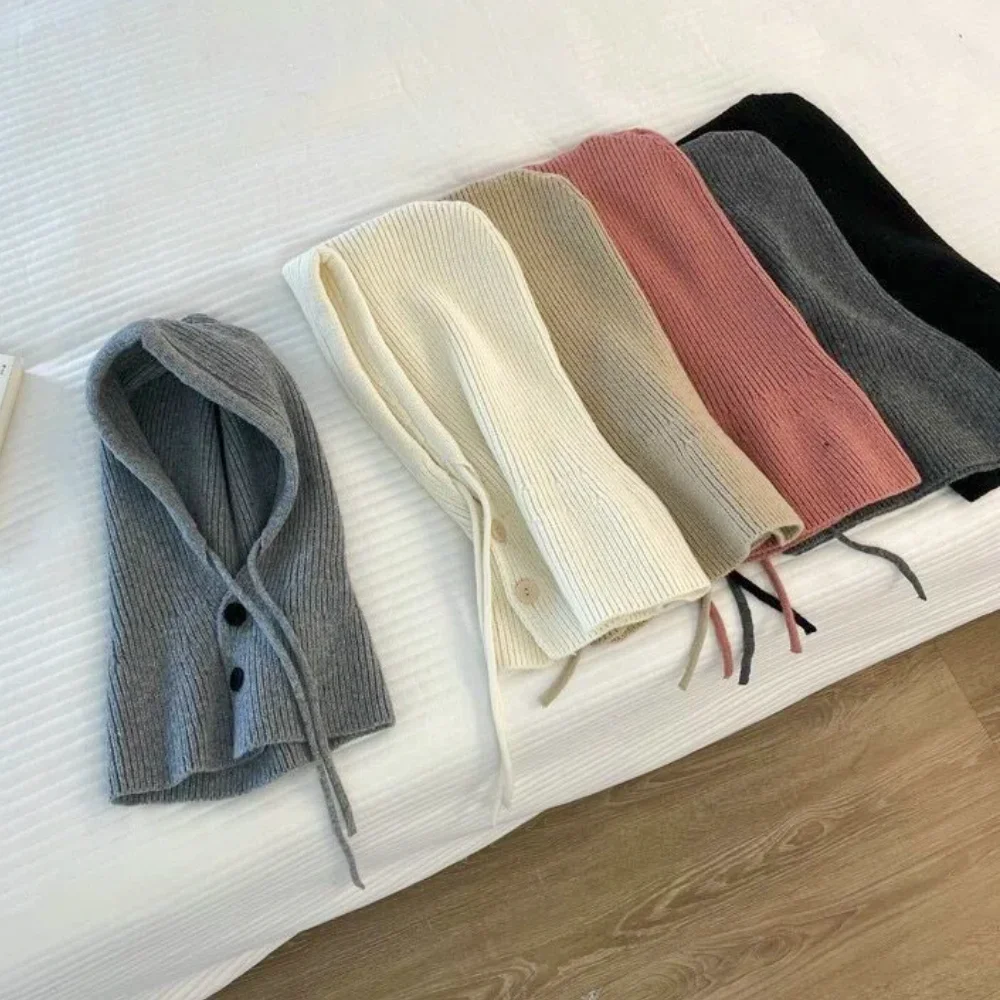 حار بيع جديد أزياء المرأة الشتاء بالاكلافا قبعة مقنعين الرقبة أدفأ يندبروف متماسكة قبعة السفر في الهواء الطلق الشتاء قبعة قبعات #5