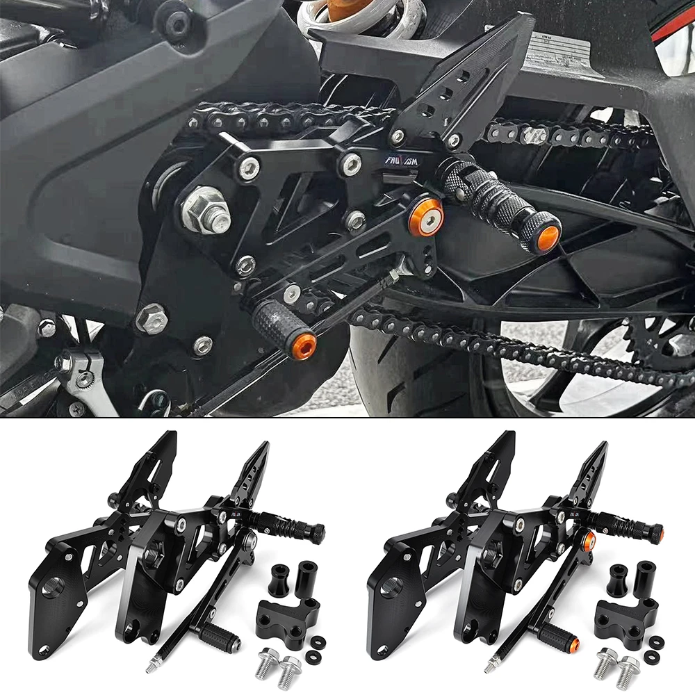 Adjustable Rearset For KTM RC 390 2014 - 2023 2016 2017 2018 2019 2020 2021 2022 Motorcycle Footrests Foot Pegs Rear Set RC390