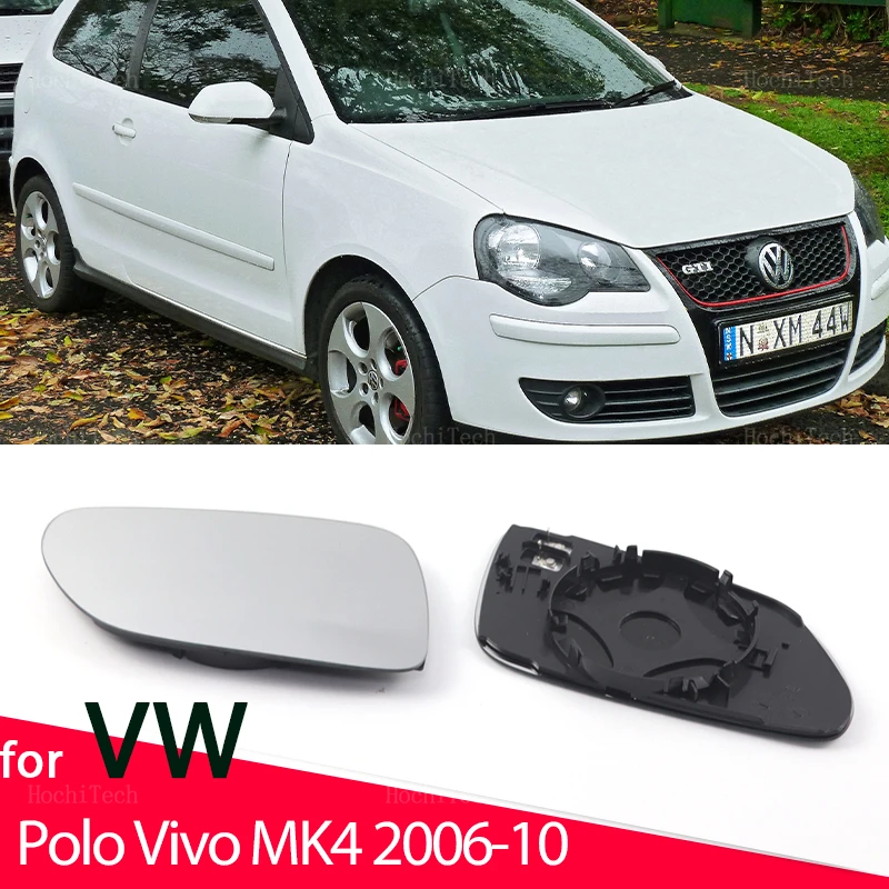 Mirror Heated Side Mirror Glass Rearview Mirror Lens for VW Volkswagen Polo Vivo GTI 4 MK4 Facelift 2006 2007 2008 2009 2010