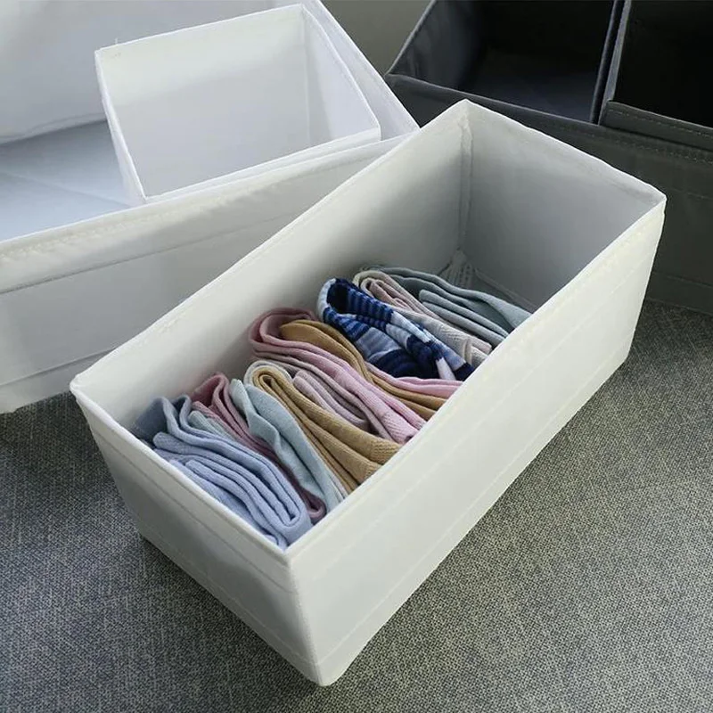 Organizador de roupas compartimento caixa de armazenamento dobrável lavado casa organizador para roupa interior jeans meias guarda-roupa recipientes