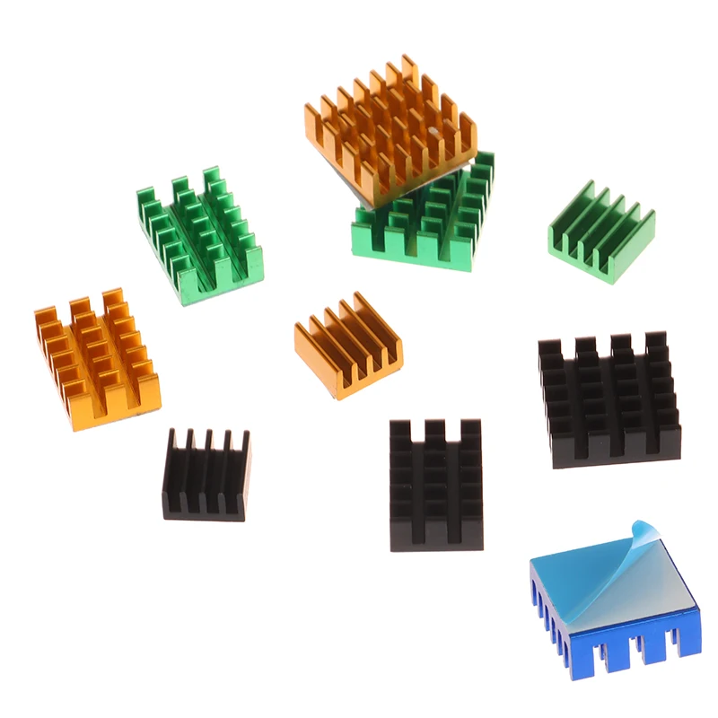 3Pcs/set CPU Cooling And Heat Reducing Tape Backing For Raspberry Pi 4b Aluminum Profile Heat Sink Motherboard