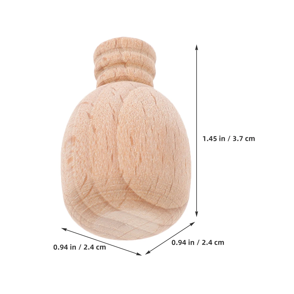 

5pcs Wooden Blank Wine Bottle Crafts Unpainted Diy Painting Projects Mini Graffiti Ornament For Handmade Gift Wood Craft