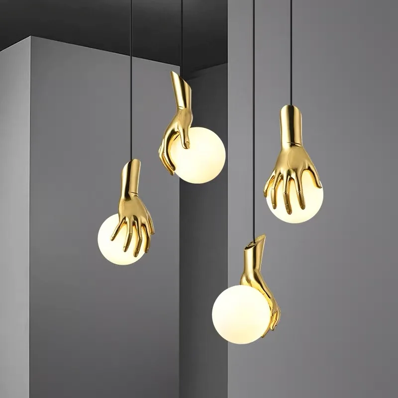 Modern Creative Hand-palm Chandelier For Living Room Clothing Store Bar Showroom Pendant Lamp Bedroom Bedaide Corridor Wall Lamp