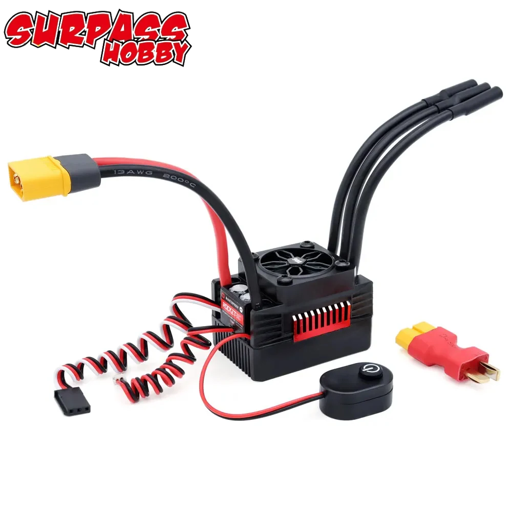 Surpass Hobby Surpasshobby Rocket V2 Supersonic 50A 60A 90A 110A 2-3S Waterproof Brushless ESC 5.8V/5A BEC For 1:10 RC Car Truck