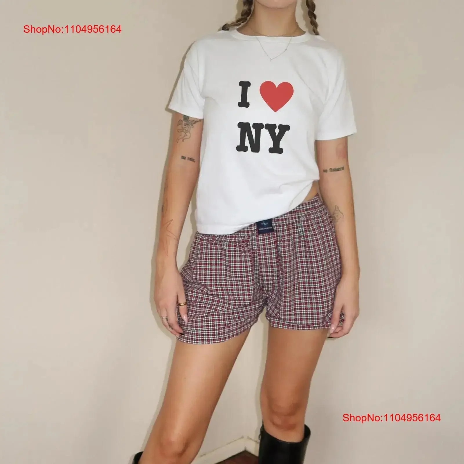

I Heart NY Baby T Shirt Y2k Unhinged s for Her 90s Love vintage Washed streetwear graphic Versatile Breathable Casual Soft