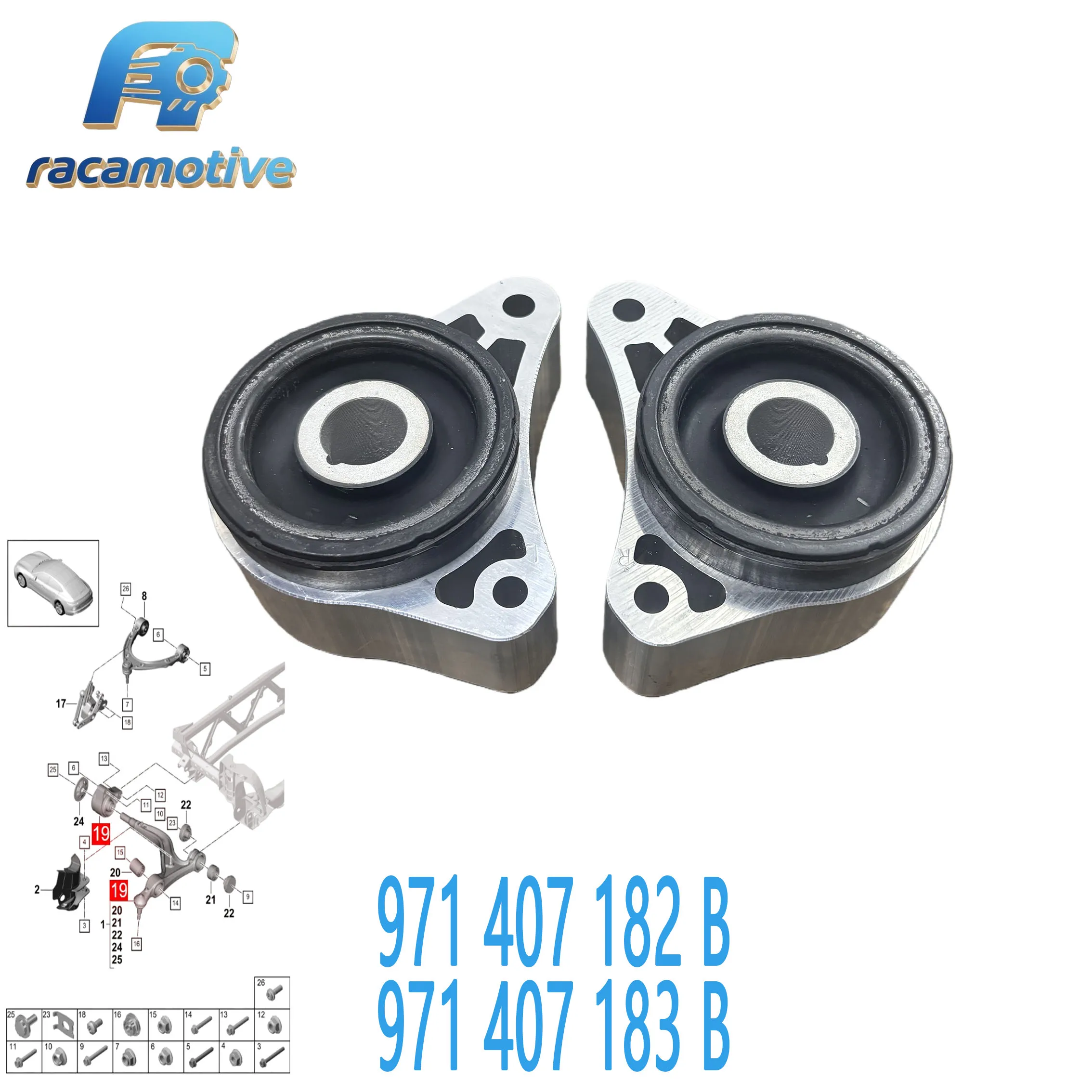 971407182B 971407183B for Porsche Panamera 971 TAYCAN Audi F83 F8P front axle lower suspension control arm bushing left/right.
