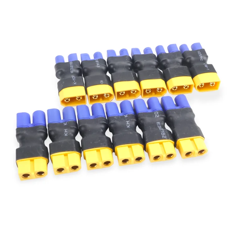 高品質 6 個 XT60 から EC3 メスからオスへのアダプタープラグディーンズコネクタ RC ヘリコプタークアッドコプター Lipo バッテリー制御部品