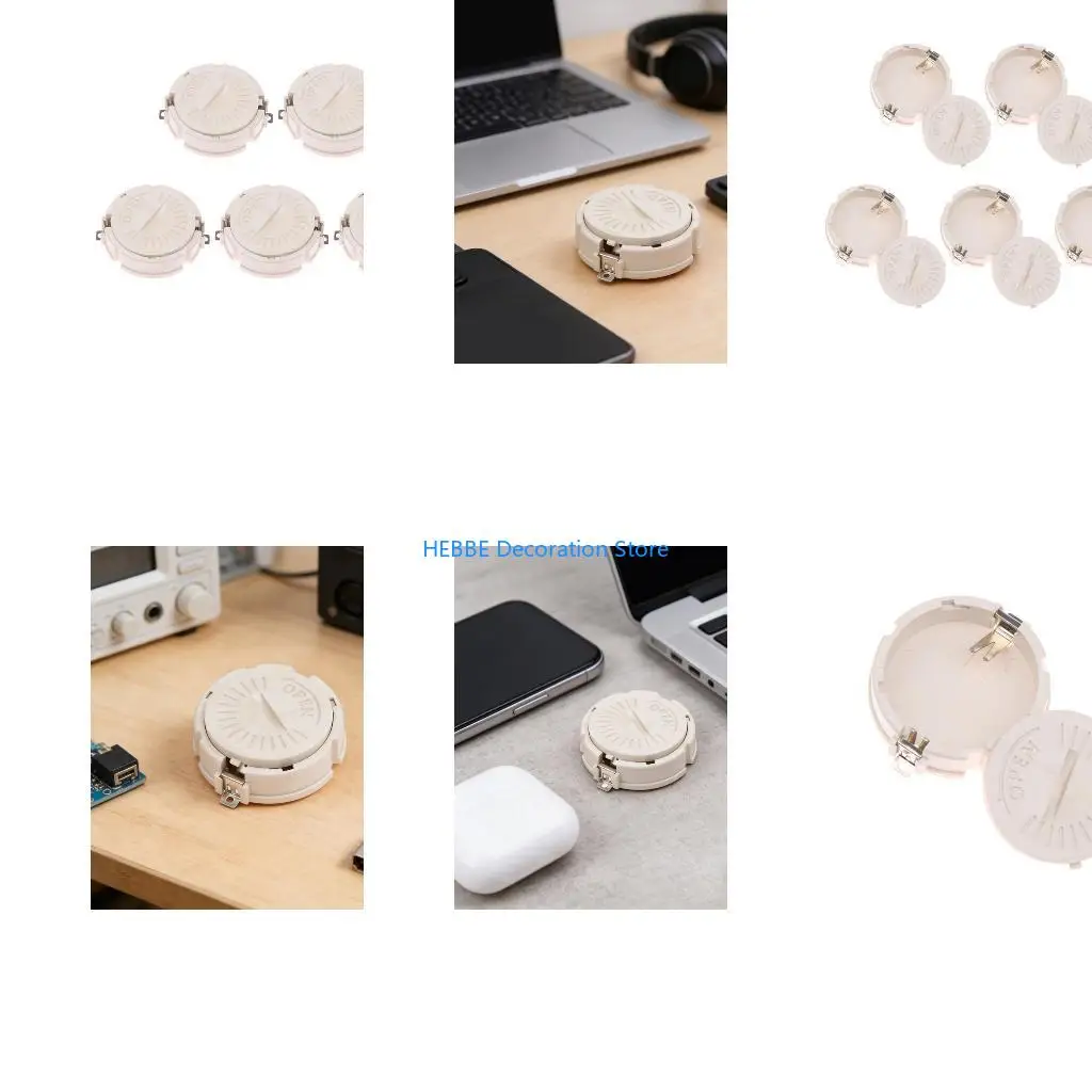 B0KC Coin Cell Holder CR2450 Battery Socket With Protective Cover For Toys Remote Controls And Small Electronics