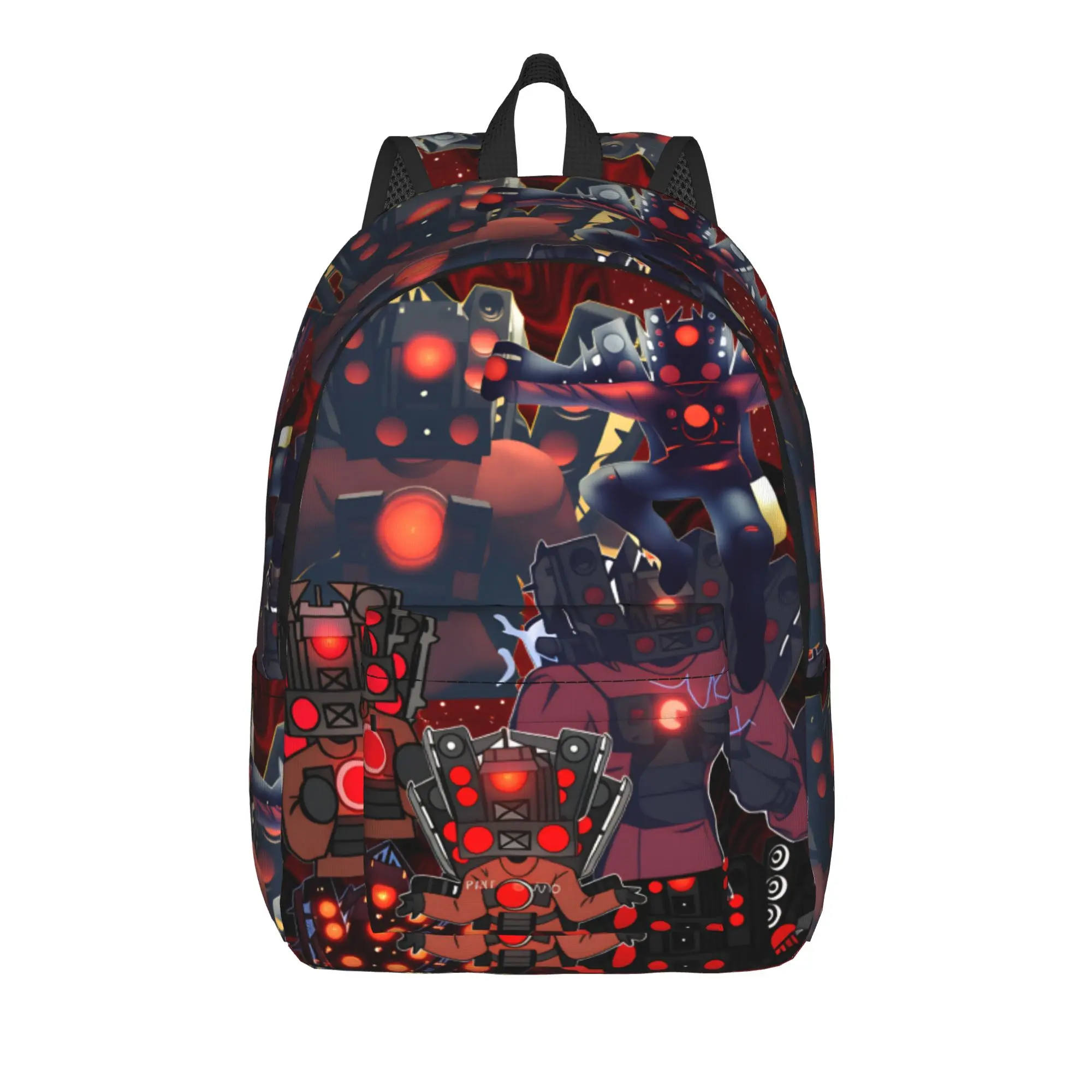 Titan Tv Man Of Multiverses Skibidi Toilet Backpack  Women Men Polyester Workout Backpacks Durable Stylish School Bags Rucksack