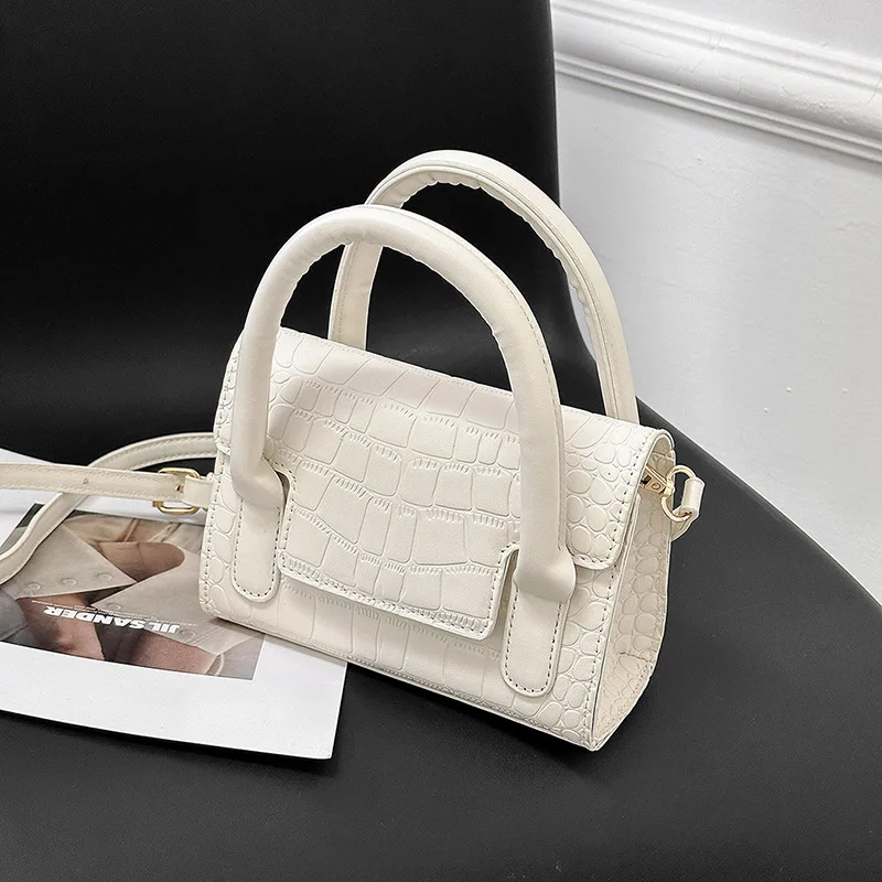 Handbag Shoulder Bag New Trend All-match Women's Bag Small Mini Square Bag Solid Color Art Design Women Aesthetic Crossbody Bag