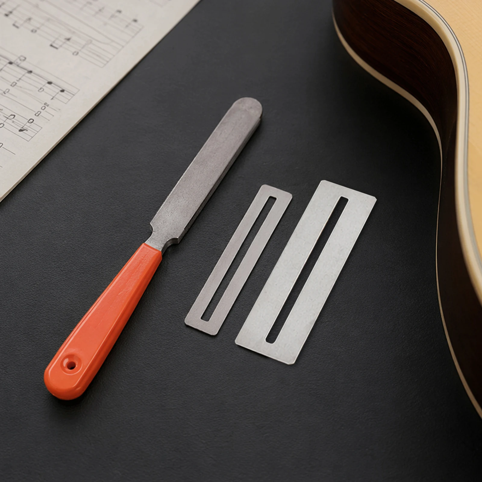 Fret End Dressing File Wear Resist Guitar Fret Crowning Files Stainless Steel Guitars Frets Files for Rounding Shaping Deburring