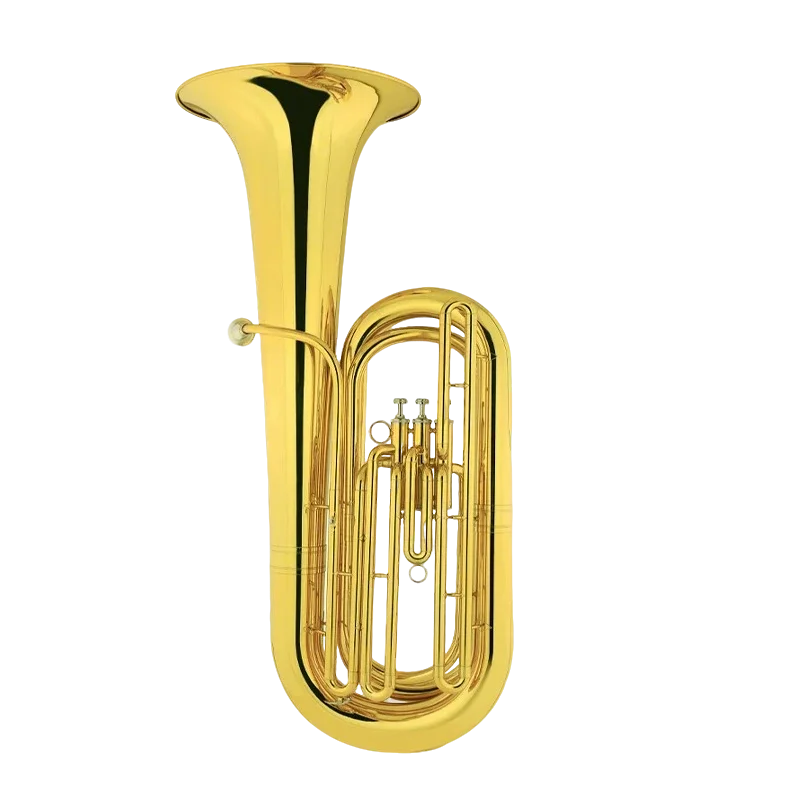 

High Quality BB Tuba Gold Lacquer With Case and Mouthpiece Accessories Brass Musical Instrument for Sale