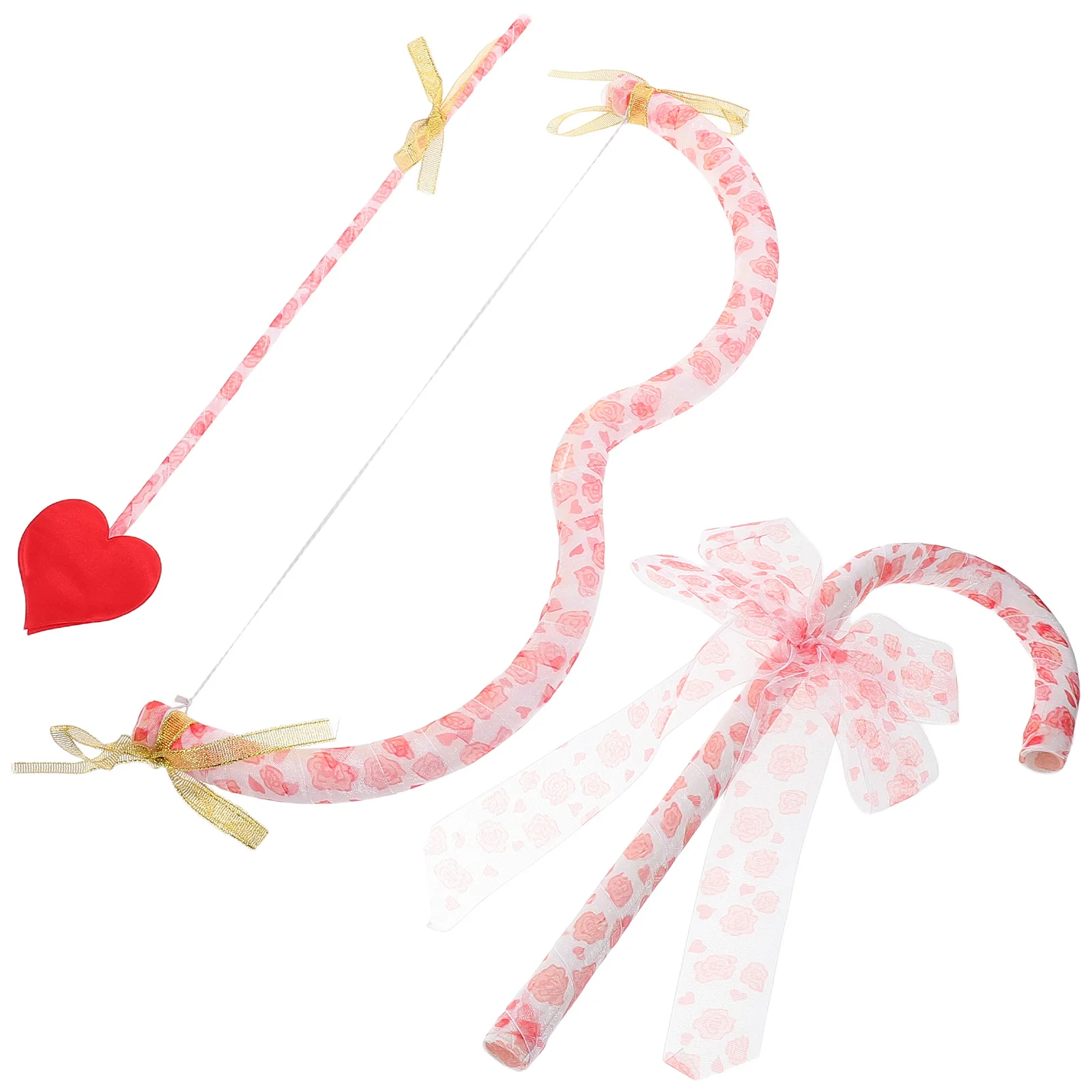 

1Set Cupid Costume Bow and Wand Set Valentine's Day Cosplay Accessories Romantic Decoration Party Kit Cupids Bow