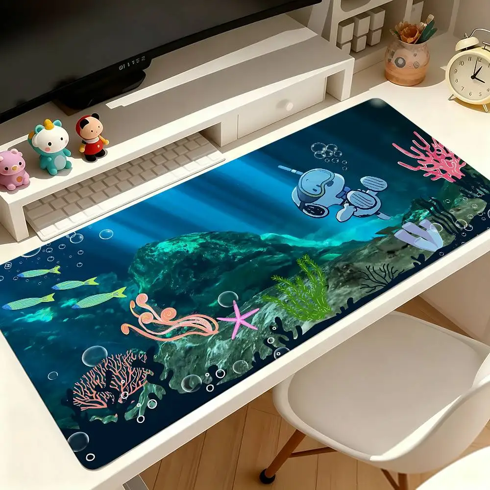 Classic Cartoon S-sNOopyS Kawaii Mouse Pad Computer Mat Deskpad Laptop Keyboard Mat Office Large Landscape Mousepad