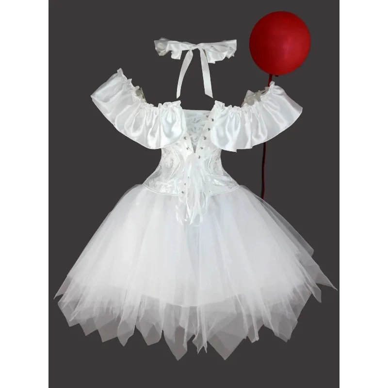Women Corsets Suit With Skirt Circus Performance Cosplay Party Carnival Jester Dress Costume
