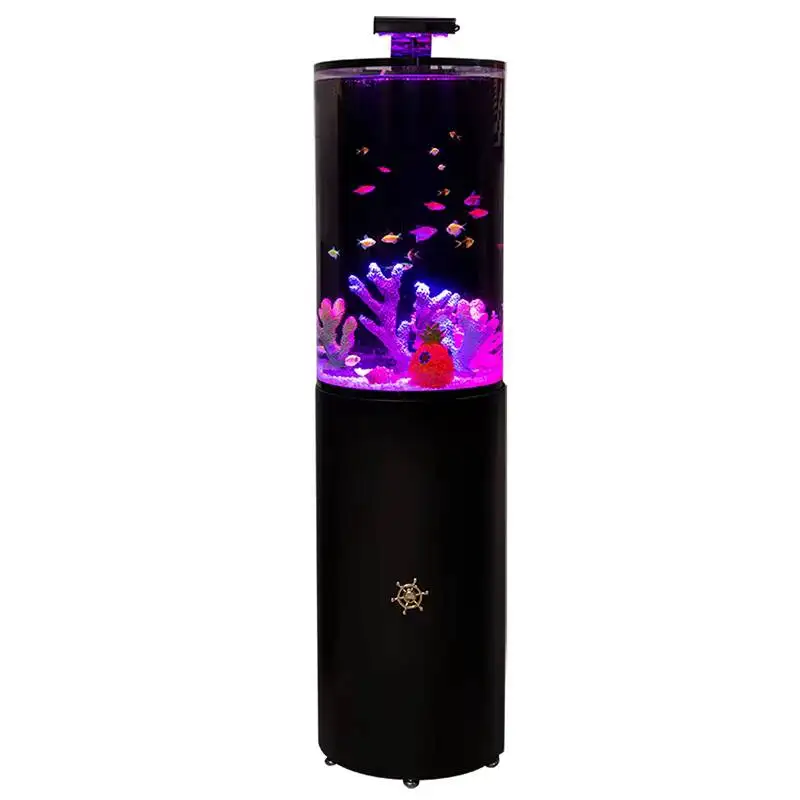 Premium Luxury Acrylic & Plastic Octagon Shape 50L Tank with Remote Control for Home Fish Aquarium