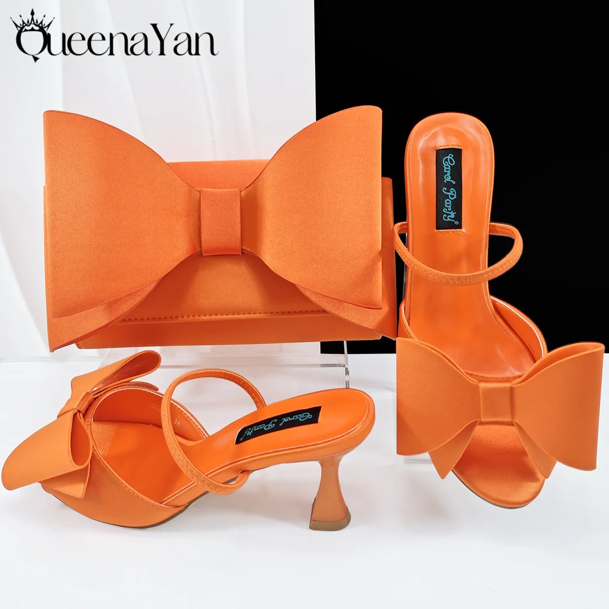 

Одежда для счастливых вечеринок Queena Yan 2025! Большой узел-бабочка, новый дизайн, маленькие каблуки и сумка для женских подарков на свадьбу или работу