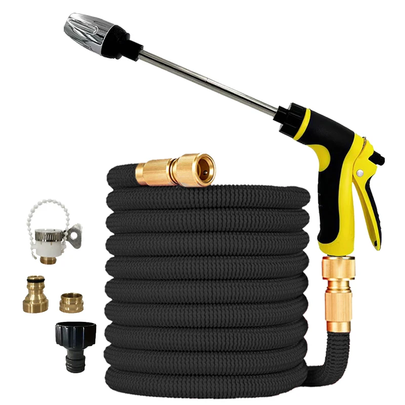 2026 Garden Hose Retractable Magic Watering Hose High-Pressure Long Rod Nozzle Spray Cleaning Gun Car Washing Hose Flower Spray