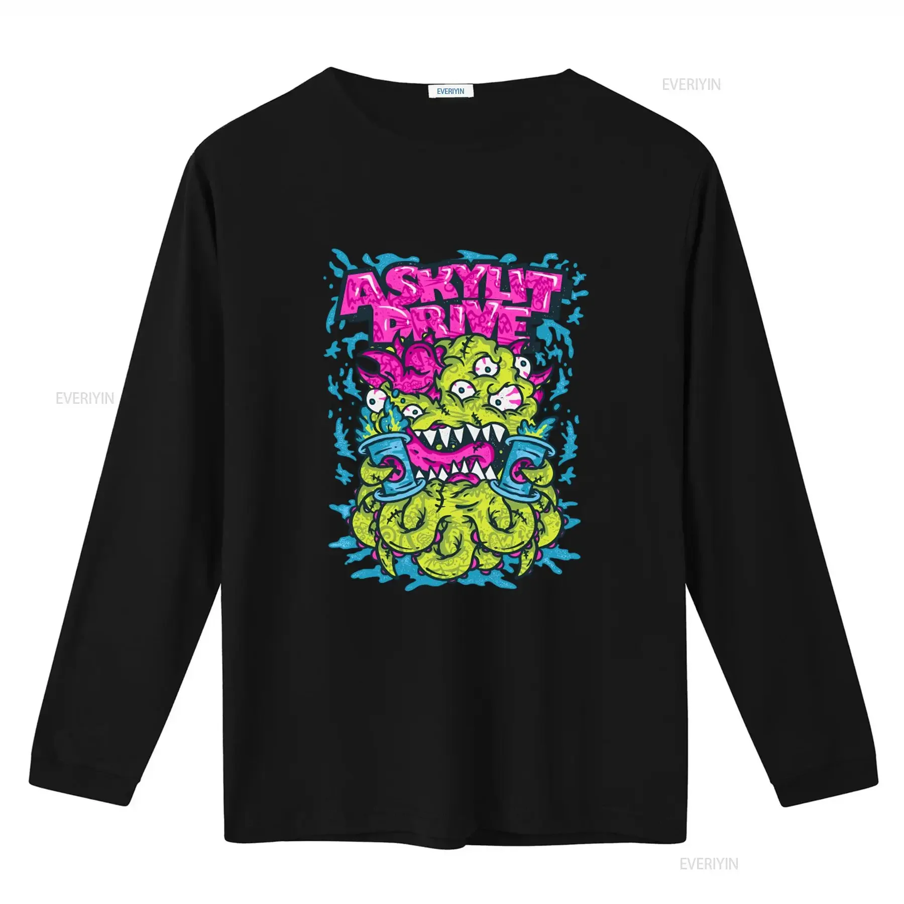 A SKYLIT DRIVE Googly Eyed Monster Scene Post Hardcore Band T Shirt for  vintage Washed Top For Everyday Wear graphic fashion