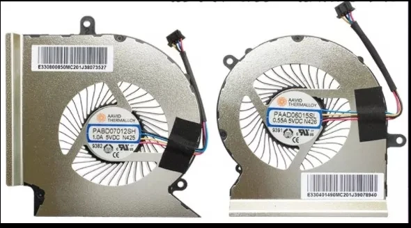 

Pair New laptop cpu&Gpu cooling fan for MSI GL65 GE65 GP65 WE65 N425 N426