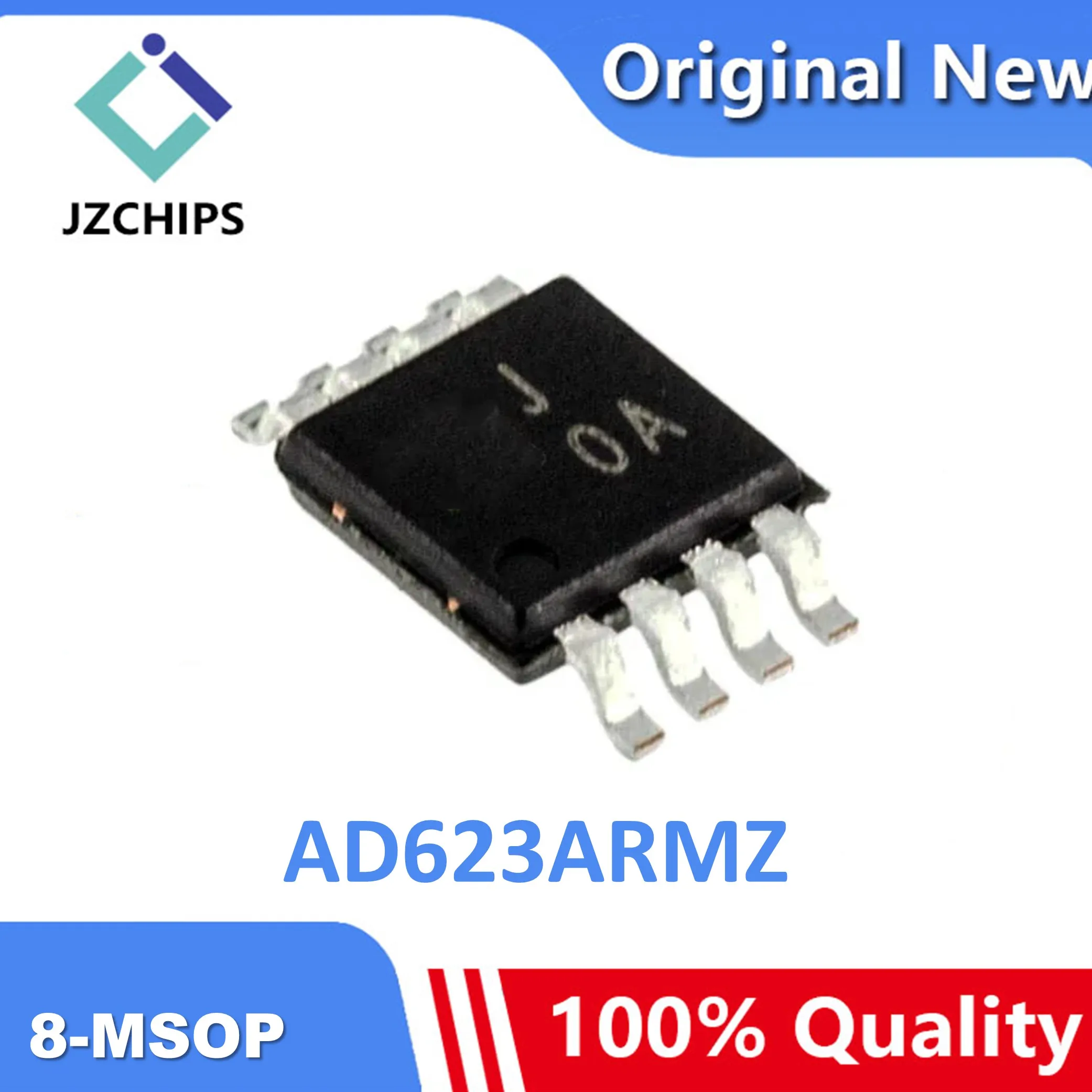 

AD623ARMZ Instrumentation Amplifier 1 Circuit Rail-to-Rail 8-MSOP New & Original