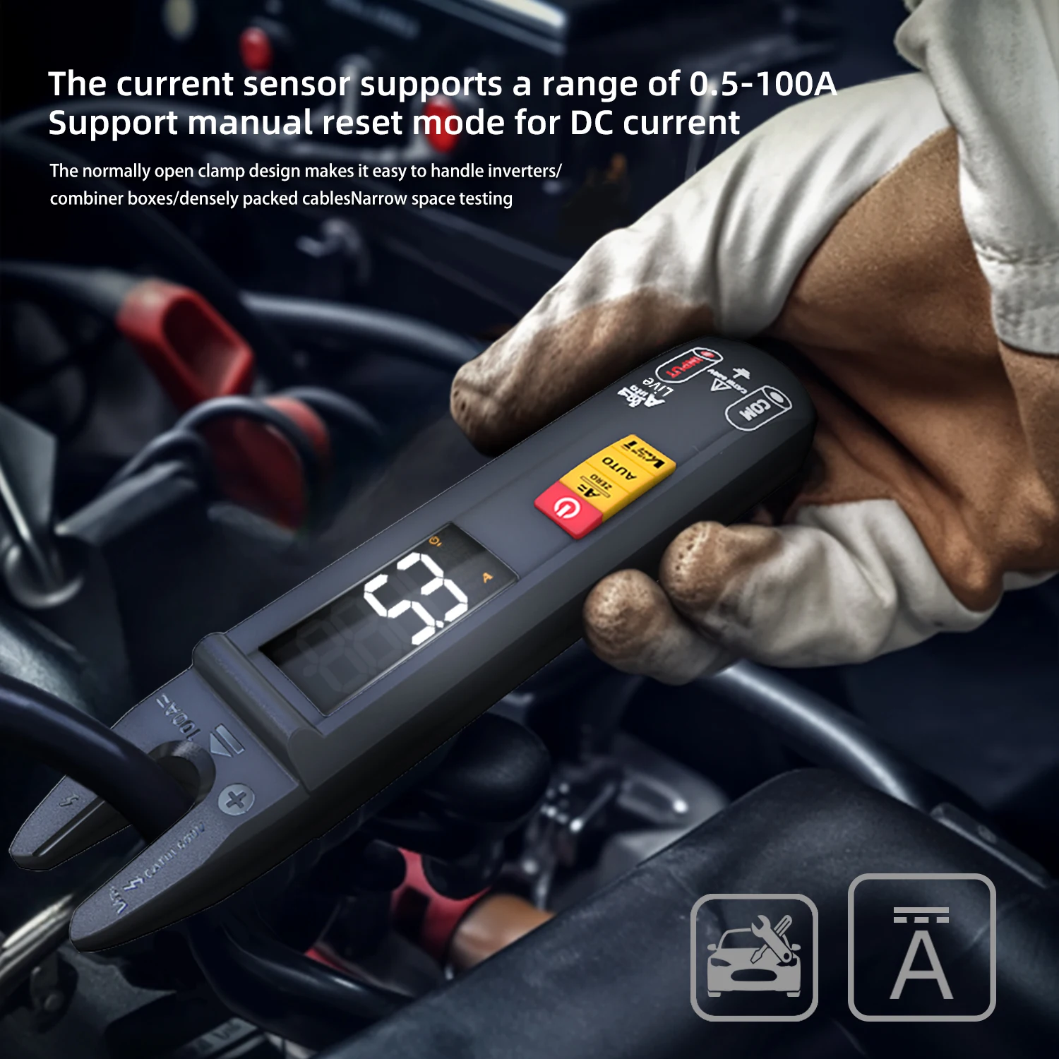 Imagem -04 - Bside-digital Clamp Meter Alicate Amperímetro Inteligente T-rms Corrente Multímetro Automático Tensão Ohm Tester Elétrico Novo dc ac 100a