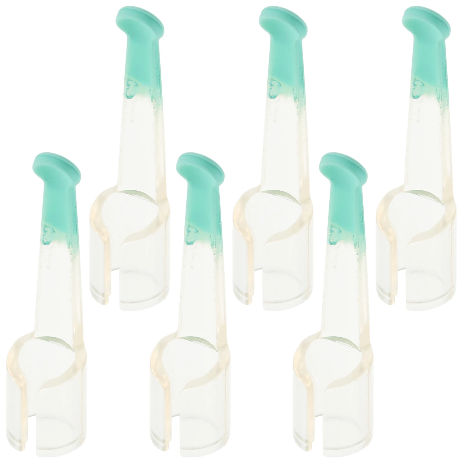 

6Pcs Ear Wax Spoon Heads Cleaning Removal Replacement Scoops Silicone Tips Transparent Cleaner Ear Wax Removal Spoon Tips