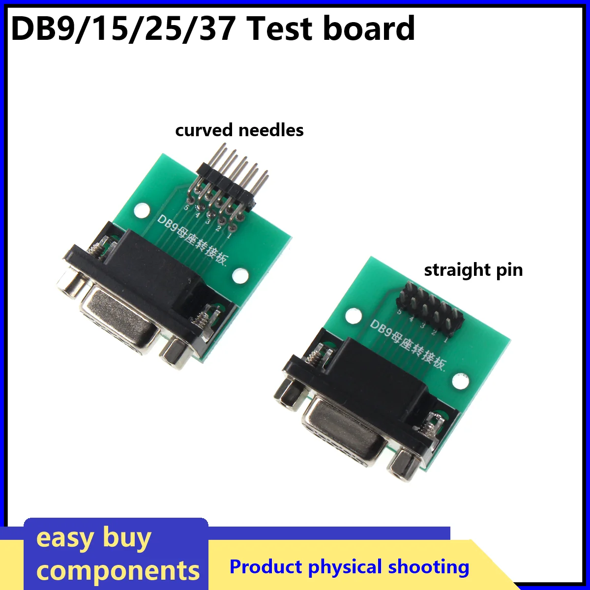 DB9 female base test board 9P male and female base adapter board to 2.54DIP data cable adapter board PCB