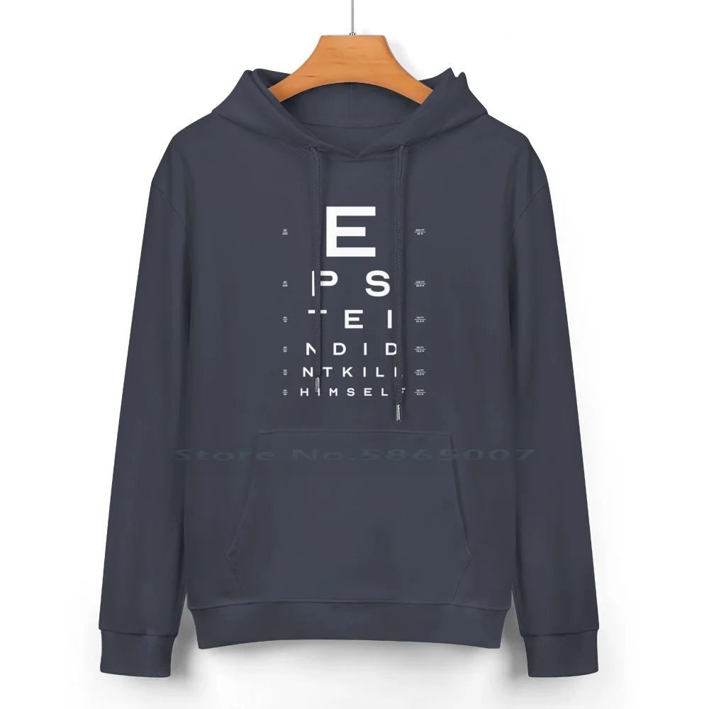 Epstein Didnt Kill Himself-Eye Chart ( White ) Pure Cotton Hoodie Sweater 24 Colors Jeffrey Epstein Kill Himself Gen X