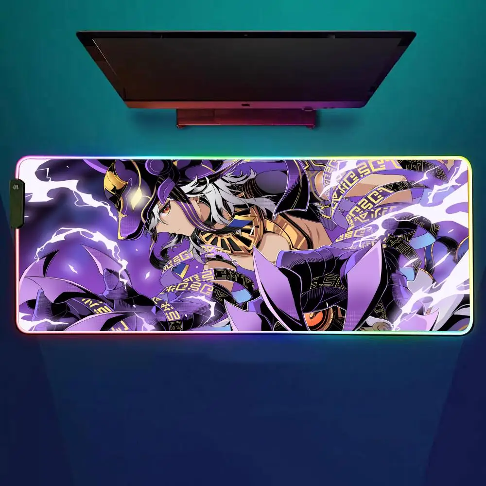 

Gensin Cyno Mouse Pad RGB Gaming Mouse Pad Desk Mat HD Gamer Large LED Light XXL MousePads