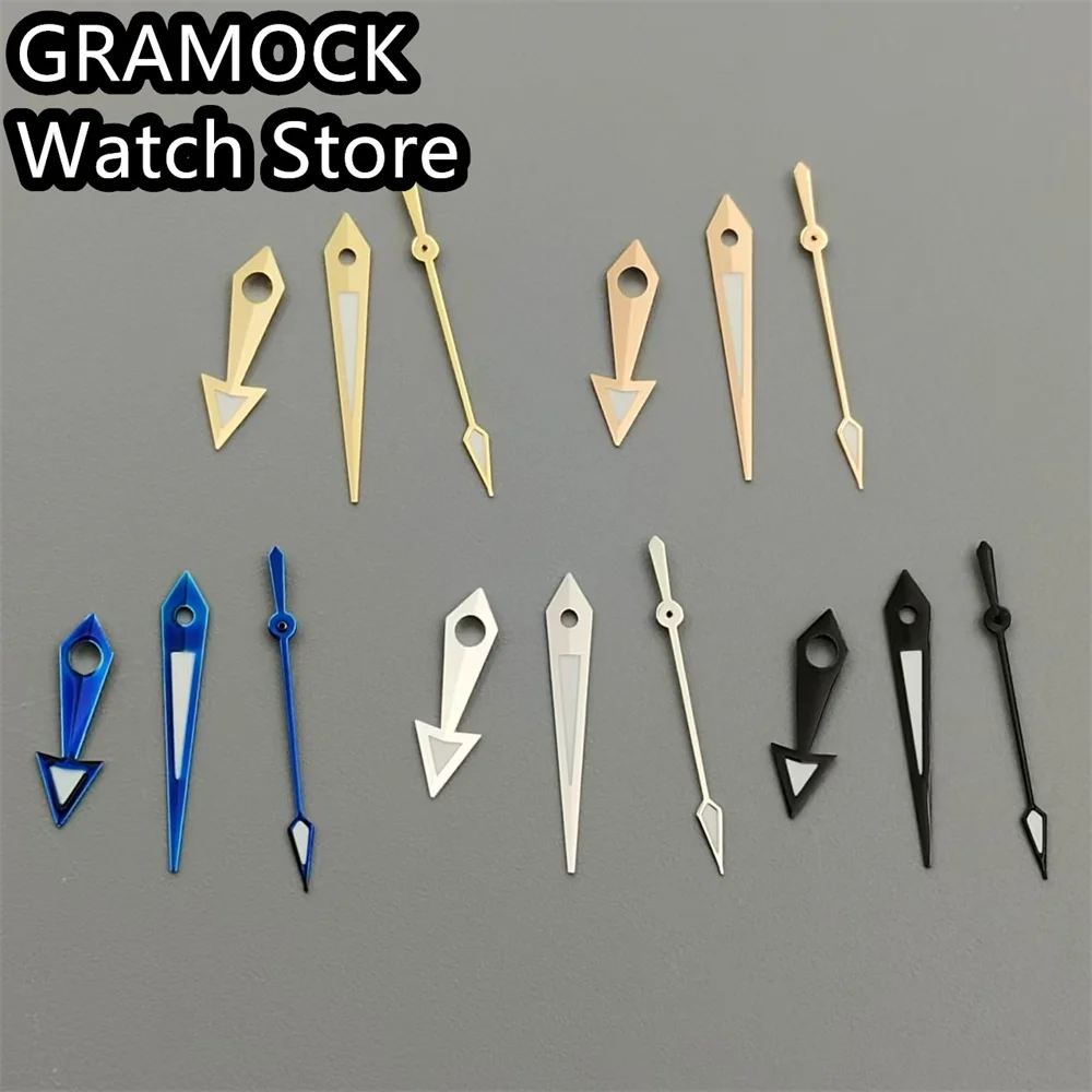 GRAMOCK Watch Hands Silver Black Blue Gold Rose Gold Hands Green Luminous Fit NH34 NH35 NH36 NH37 NH38 NH39 NH70 NH72 Movement