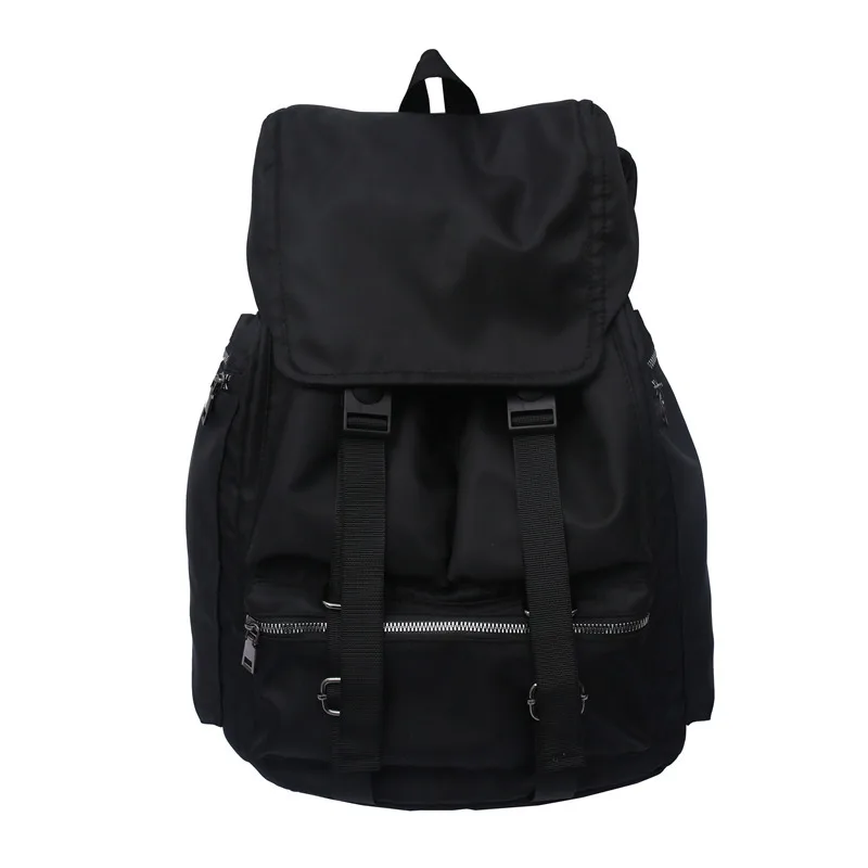 Streetwear Black Nylon Men Backpack Large Capacity School Laptop Men‘s Backpack Outdoor Travel Sport Hiking Backpacks for Men