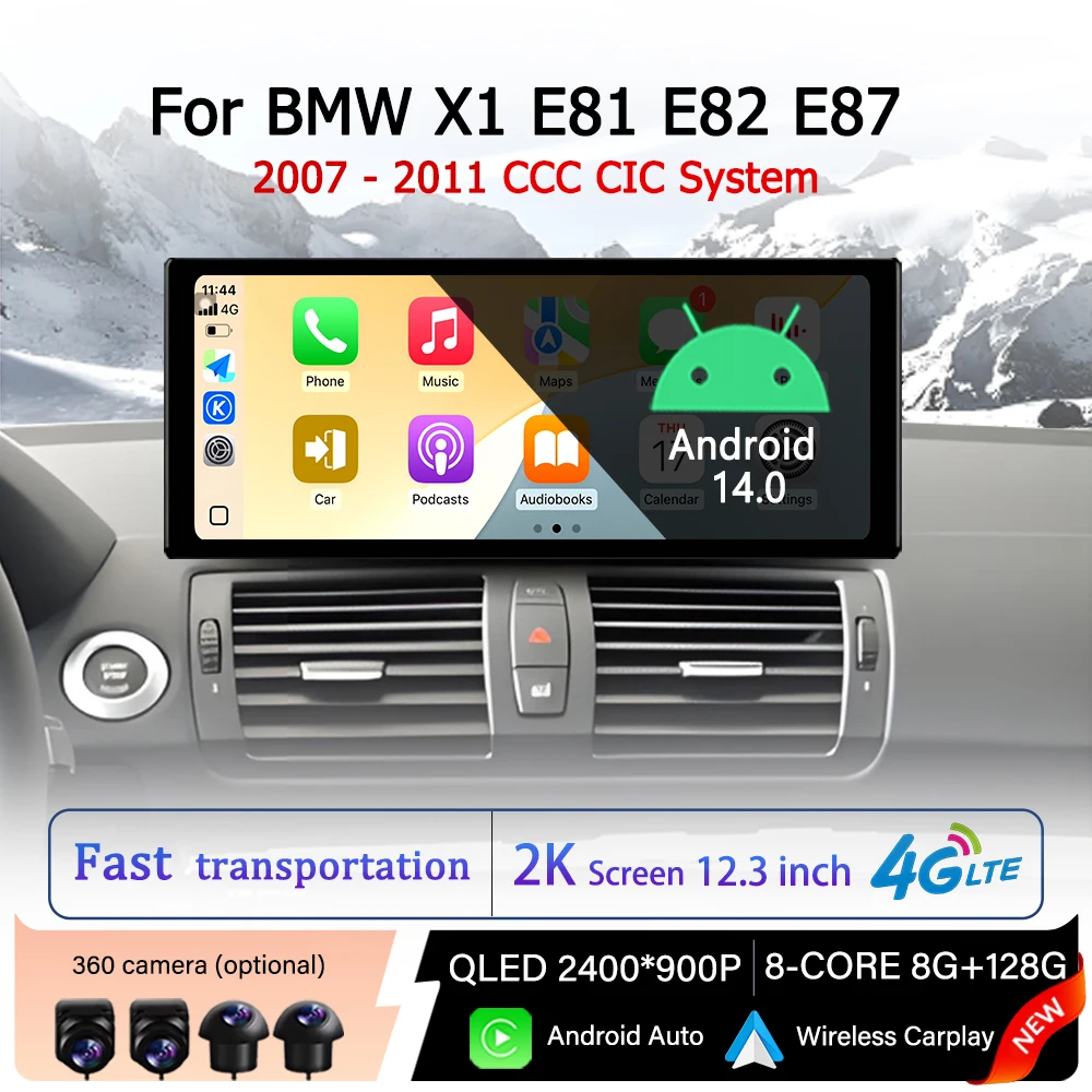 

Android 14 for BMW X1 E81 E82 E87 2007 - 2011 CCC CIC System Carplay Intelligent Car Radio Multimedia Video Player GPS Navi BT