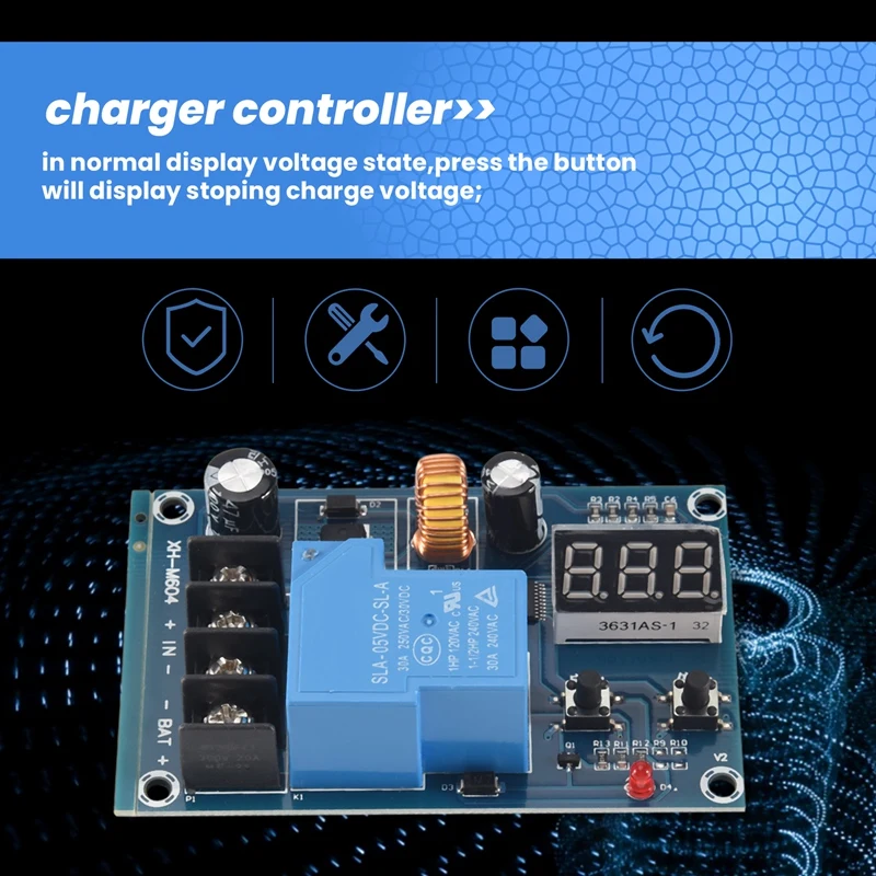 XH-M604 Battery Charger Control Module DC 6-60V Storage Lithium Battery Switch Protection Board