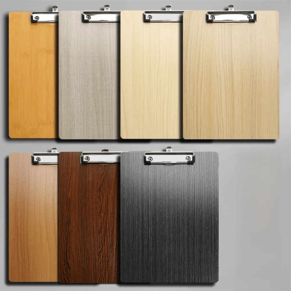 Portable Wooden A4 Memo Folder Hardboard Reinforced Document Holder Rounded Corner Waterproof Writing Clipboard Sketching Board