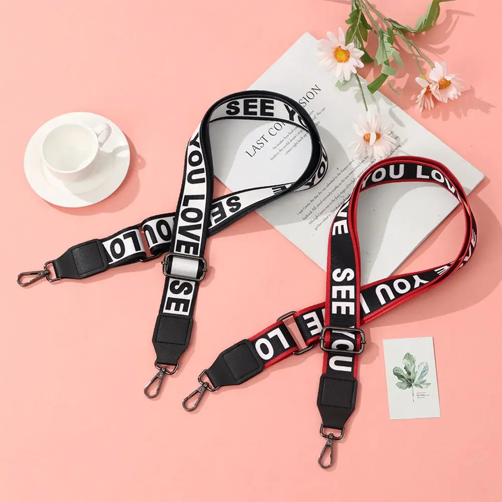 Adjustable Nylon Bag Strap Woman Colored Straps for Crossbody Messenger Shoulder Bag Accessories Embroidered Belts Straps