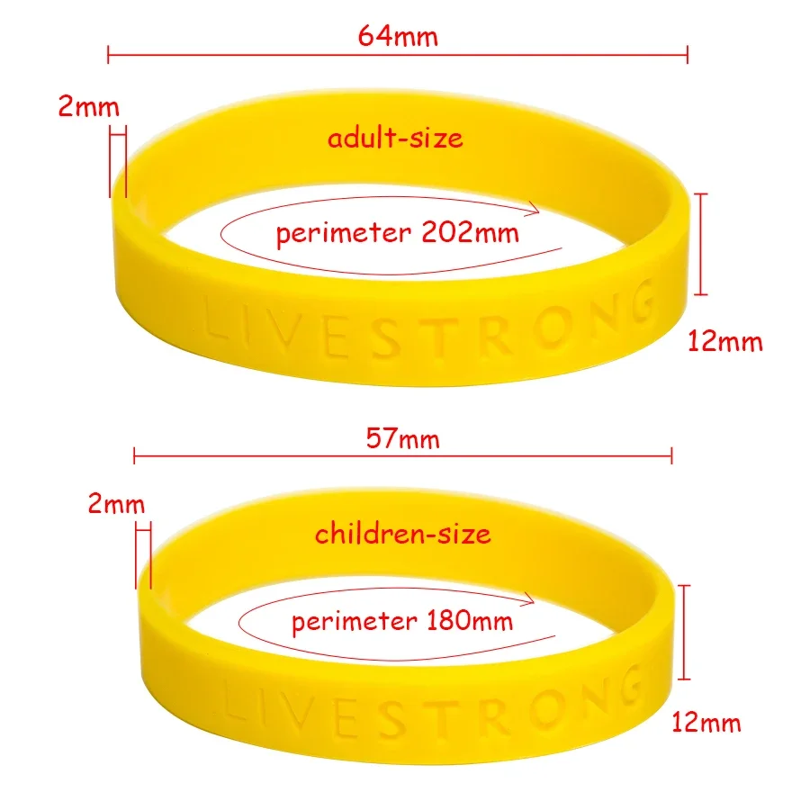 30pcs LiveStrong Inspiring Sports Silicone Bracelet Engraved Fonts Wristbands Men Women Rubber Band  Encouraging Accessories