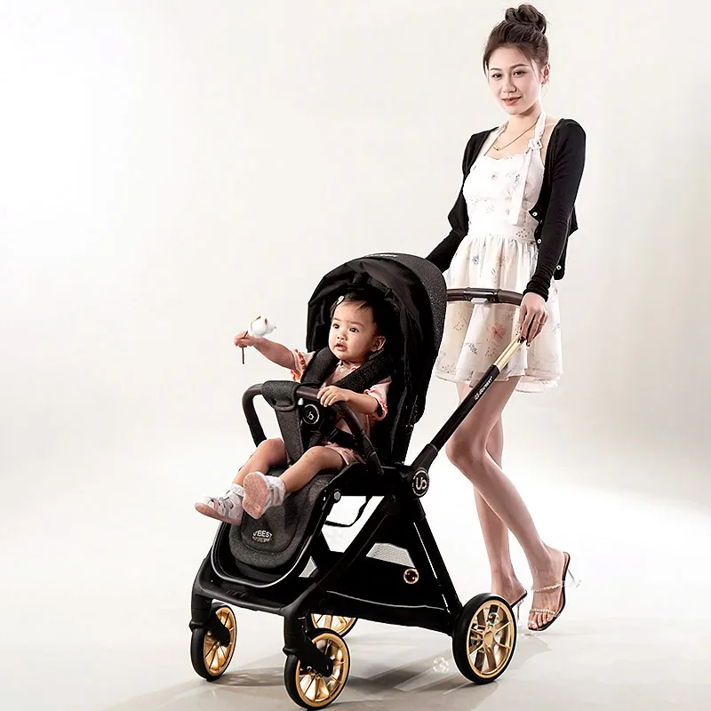 Producten 2023 Trending Hot Mom Automatische Opvouwbare Opvouwbare Kinderwagen Gemaakt In China