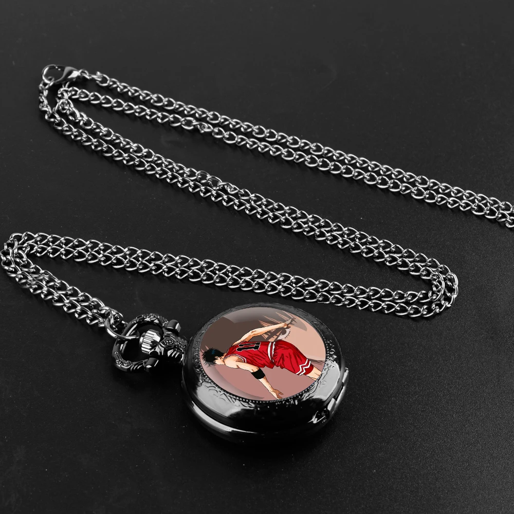 Anime Slam Dunk Design Quartz Zakhorloge Cadeauset Met Duurzame Ketting En Arabisch Cijfer Gezicht Tijdloos Cadeau Voor Jongens