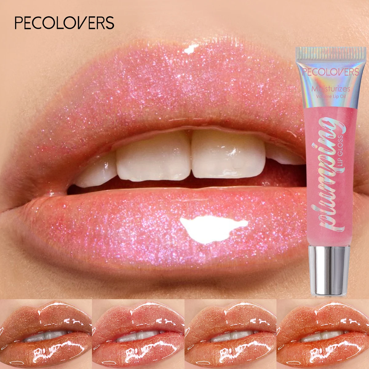 Shimmer Glass Mirror Gloss,Long-Lasting Nourishing Lipstick,Waterproof Lip Glaze with High Gloss Finish Valentine's Day Gifts
