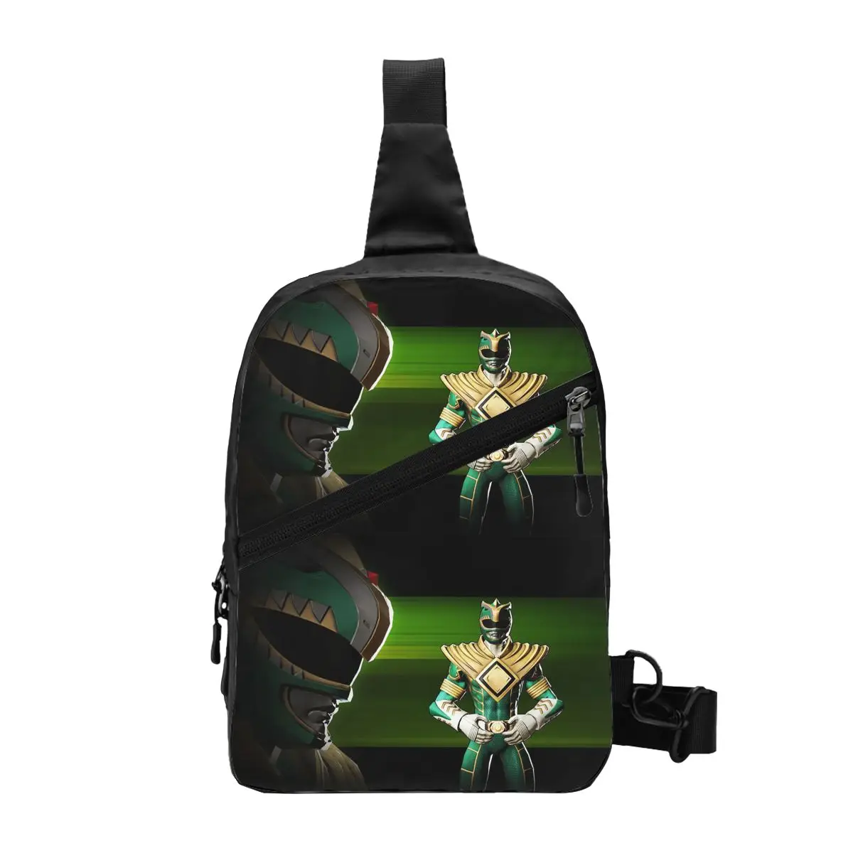 Mighty Morphin Power Ranger Chest Bag Men Sling Crossbody Backpack Chest Bag Traveling Hiking Daypack Shoulder Bag