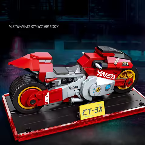 Idea Cyber Game 2077 Motorcycle CT-3X MOC Building Block Motor Vehicel Brick Model Construction Sets Toys Collection For Gifts