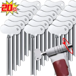 20/1PCS Bathroom Metal Toothpaste Squeezer Stainless Steel Tube Squeezer Universal Key Roller for Tube Cream Paint Squeezer Tool