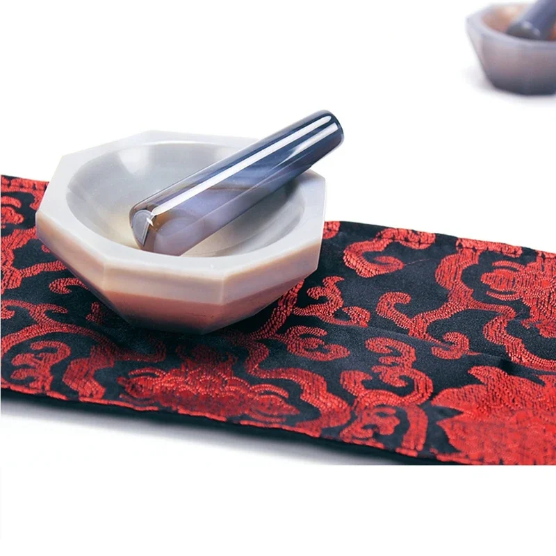 1Piece Agate Mortar With Pestle Laboratory Grinding Bowl Grinding Rod Set 13 Sizes 30-150MM Optional